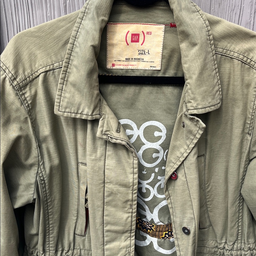 GAP Olive Green Military Field Jacket - Picture 2 of 6